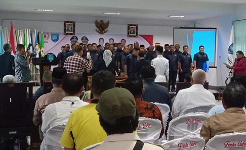 Pelantikan pengurus KONI Ternate masa bakti 2022-2026.
