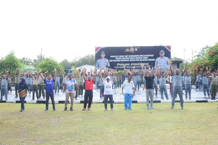 Forkopimda, TNI-Polri Kota Tidore Kepulauan Terus Membangun Sinergitas Melalui Olahraga Bersama