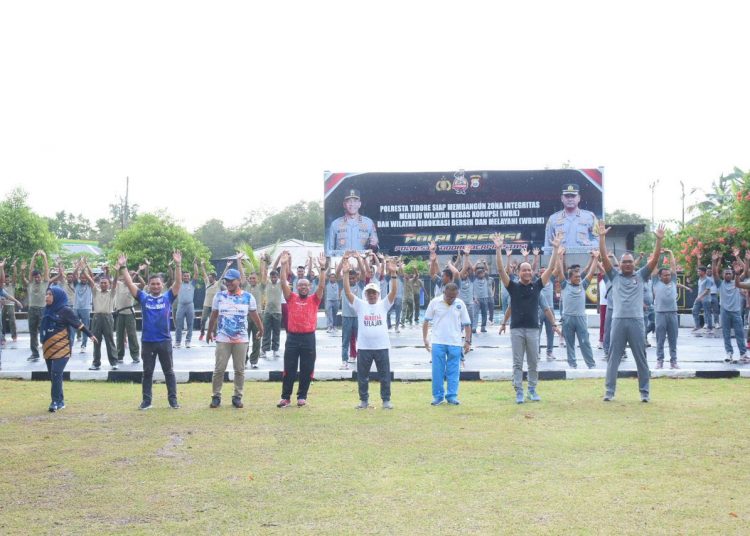 Forkopimda, TNI-Polri Kota Tidore Kepulauan Terus Membangun Sinergitas Melalui Olahraga Bersama