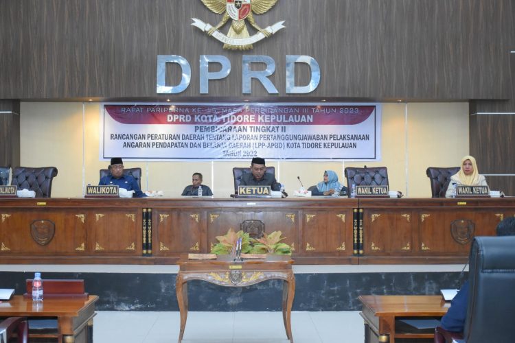 LPJ Wali Kota Tidore Tahun 2022 Aman, DPRD Sahkan Menjadi Perda