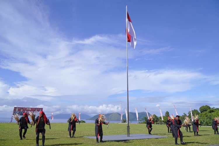 Suasana tarian di acara hari pancasila