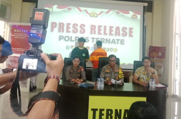 Konferensi Pers Oleh Polres Ternate Dalam Kasus Aborsi (Dok : IKI)